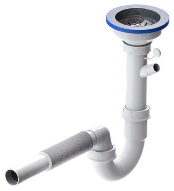 S-Sifon 115m Çamaşır Makinesi Bağlantısı Körüklü 32 mm Çıkış Metal Vidalı
